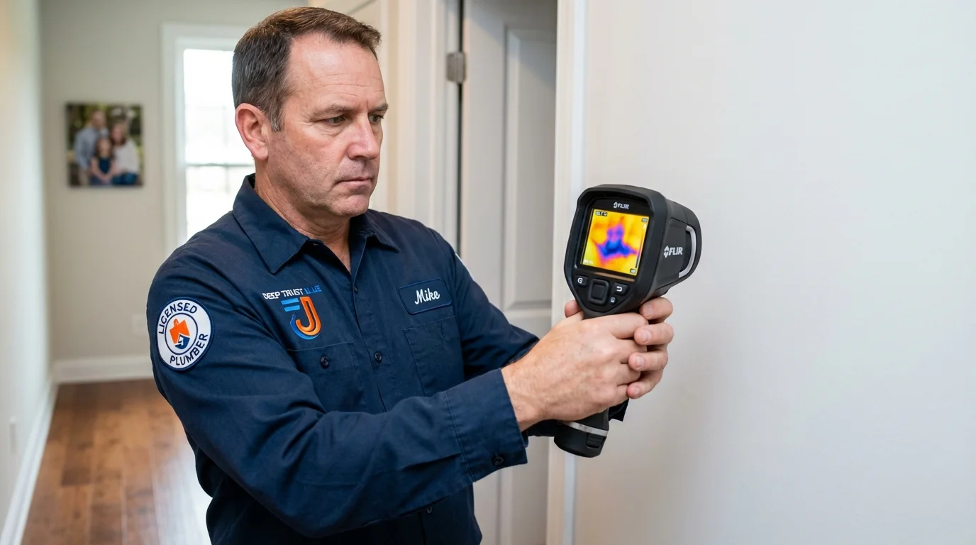 Thermal imaging leak detection by Johns Plumbing LLC in Cape Neddick